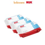 NUK (1080)-Khăn Ướt Diệt Khuẩn NUK Không Chứa Cồn (80 Tờ x 3 Gói)